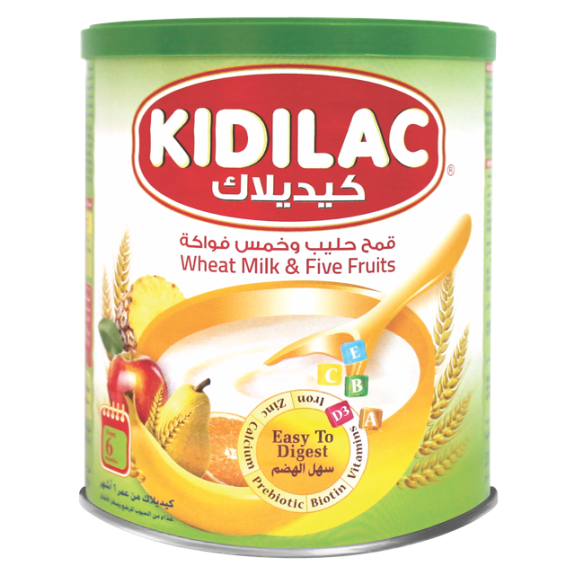 KIDILAC WHEAT MILK & FIVE FRUITS 400GM